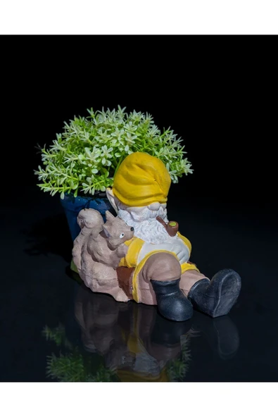 TuransoyCraft Cüce Bahçe Cini - Uykucu Saksı 13 Cm ürün görseli 1