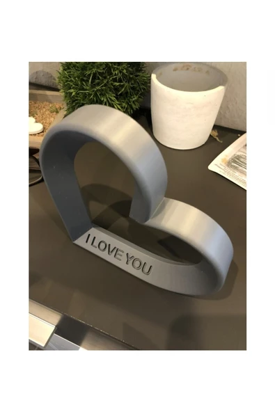 TuransoyCraft I Love You Yazılı Kalp Biblo Dekor 25 Cm (büyük Boy) ürün görseli 1