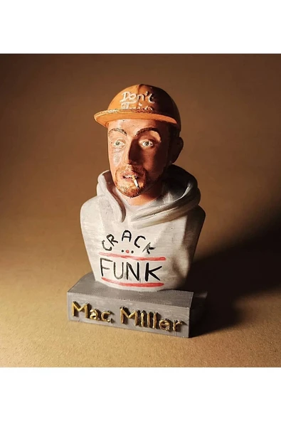 TuransoyCraft Mac Miller Boyalı Büst 12 Cm ürün görseli 1