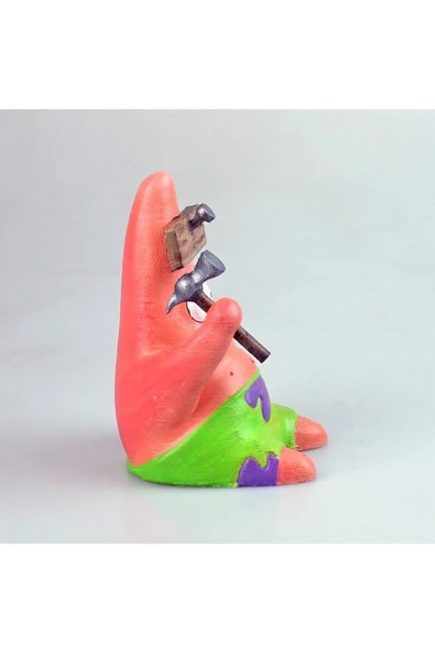 TuransoyCraft Spongebob Hammered Patrick Boyalı Figür 15 cm - Resim 5