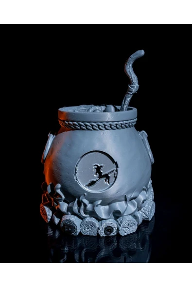 TuransoyCraft Cadılar Bayramı Cadı Kazanı Led Işık 11 Gölgeli Halloween Cadı Kazanı Led Lamba 22CM Büyük Boy ürün görseli 1