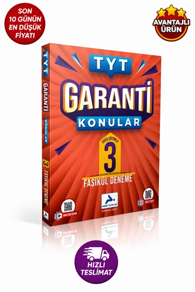 Paraf Yayınları PARAF TYT GARANTİ KONULAR 3 FASİKÜL DEN. VİD.ÇÖZÜM ürün görseli 1