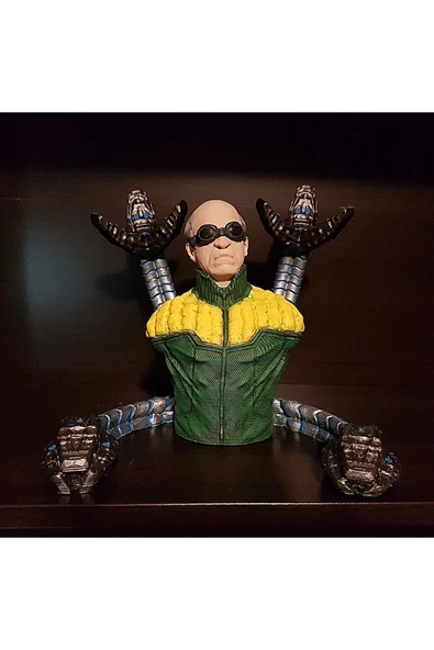 TuransoyCraft Doctor Octopus Spiderman Boyalı Büst 12 Cm ürün görseli 1