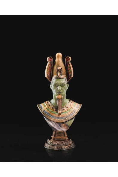 TuransoyCraft Antik Mısır Ölüm Tanrısı - Osiris Büst 15 Cm (Büyük Boy) ürün görseli 1