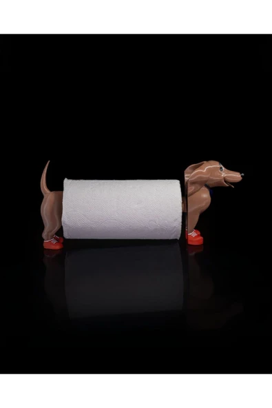 TuransoyCraft Dakhund Sevimli Köpek Boyalı Figürlü Tuvalet Kağıdı Tutacağı ürün görseli 1