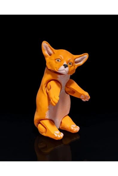 TuransoyCraft Hareketli Sevimli Köpek Pembroke Welsh Corgi Boyalı Oyuncak Figür 15 CM ürün görseli 1