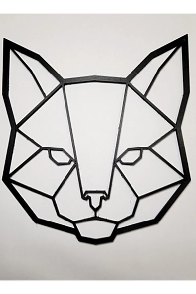 TuransoyCraft Geometrik Kedi Yüzü Duvar Dekoru 30 Cm ürün görseli 1