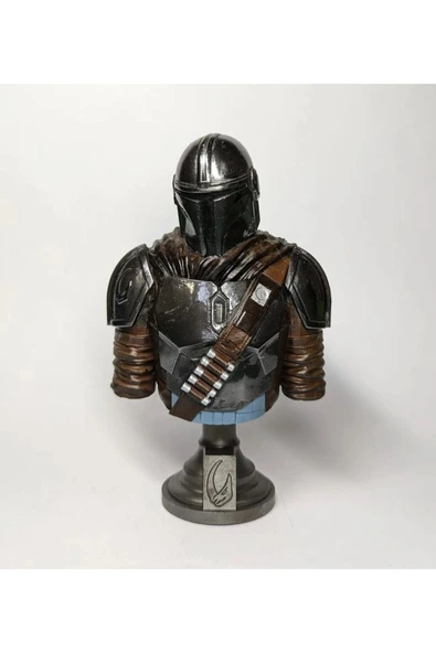 TuransoyCraft Star Wars The Mandalorian Boyalı Büst Figür 15 Cm ürün görseli 1