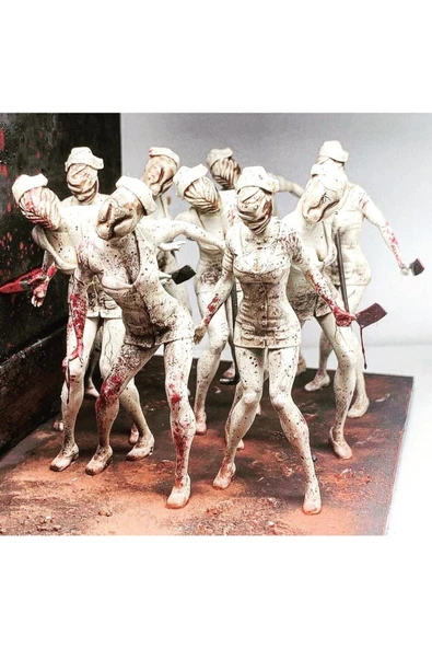 TuransoyCraft Silent Hill Bubble Head Nurse Standlı 5'li Figür Büyük Boy 25 Cm ürün görseli 1