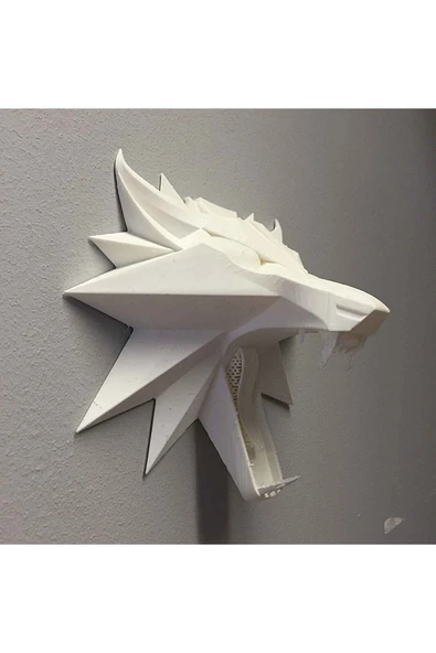 TuransoyCraft Witcher 3 Kurt Başı Duvar Dekoru 21 Cm - Resim 3