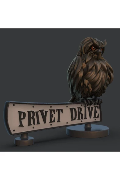 TuransoyCraft Harry Potter Felsefe Taşı Privet Drive Sokak Tabelası Dekoru (18 CM GENİŞLİK) ürün görseli 1