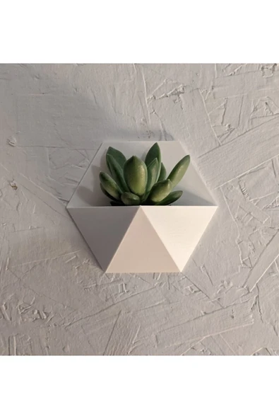 TuransoyCraft Polygonal Duvar Vazosu 15 cm 1 Adet ürün görseli 1