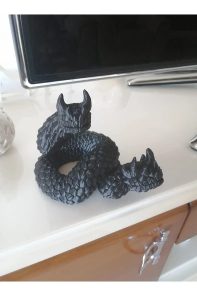 TuransoyCraft Amphisbaena Lizard Çift Başlı Yılan Figür 10 Cm ürün görseli 1