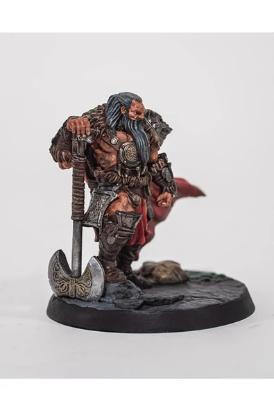 TuransoyCraft Barbarian Chieftain Boyalı Figür 20 Cm - Resim 3
