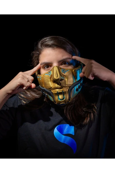 TuransoyCraft Cadılar Bayramı Metropolis Maske Halloween Metropolis Maske Cosplay Metropolis Maske 15CM ürün görseli 1
