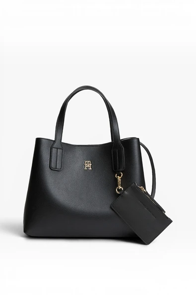 TH ICON MINI SATCHEL Kadın Siyah Çanta - AW0AW18722 ürün görseli 1