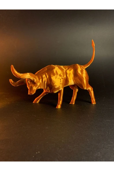 TuransoyCraft Boğa Burcu Obje Boğa Biblo Polygonal Boğa Obje İspanyol Boğa Masaüstü Dekoratif Obje ürün görseli 1