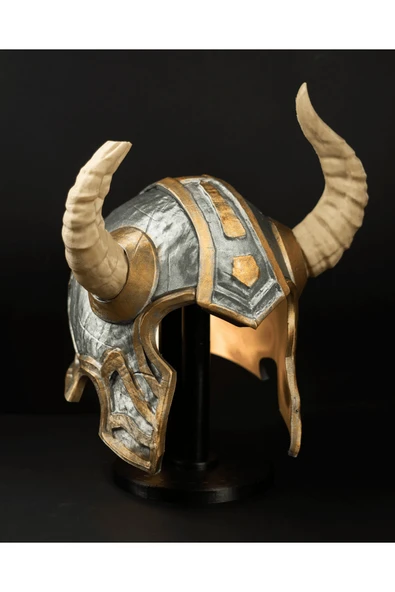 TuransoyCraft İskandinav Viking Kaskı Boynuzlu Cosplay Boynuzlu Viking Kaskı Giyilebilir 35CM ürün görseli 1