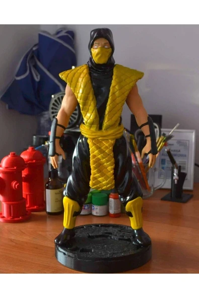 TuransoyCraft Scorpion Mortal Kombat Boyalı Figür 20 Cm ürün görseli 1