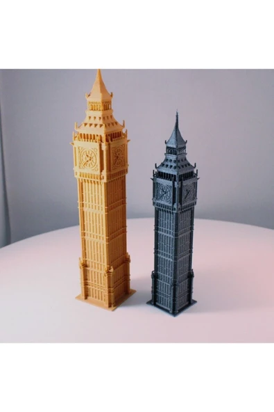 TuransoyCraft Londra Saat Kulesi Minyatürü Büyük Boy, Bronz, Dekoratif ve Şık Tasarım ürün görseli 1