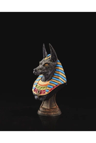 TuransoyCraft Antik Mısır Mitolojisi Tanrısı - Anubis Büst 15 Cm (Büyük Boy) ürün görseli 1