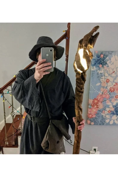 TuransoyCraft Gri Gandalf'ın Gri Asası Işıklı 180 Cm Yüzüklerin Efendisi (dev Boy ürün görseli 1