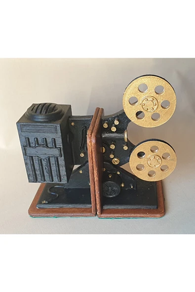TuransoyCraft Film Makinesi Kitap Tutucu 10 Cm - Resim 2