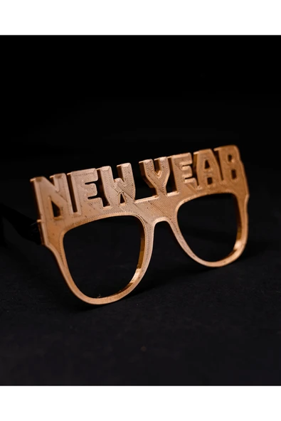 TuransoyCraft Yeni Yıl Happy New Year Gözlük Yılbaşı Mutlu Yıllar Gözlüğü Takılabilir ürün görseli 1