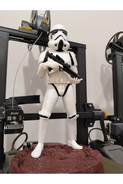 Turansoy Craft 3D Printing Factory Stormtrooper Aksiyon Star Wars Boyalı Figür 25 Cm (dev Boy) ürün görseli 1