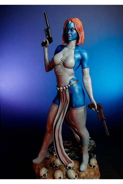 TuransoyCraft Mystique X-men Double Guns Boyalı Figür 25 Cm (DEV BOY) ürün görseli 1