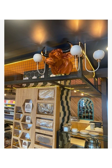 TuransoyCraft Steak House - Çiftlik - Lokanta Için Duvar Boğa Büstü 1 Adet (gerçek Boğa Başı Büyüklüğünde) ürün görseli 1