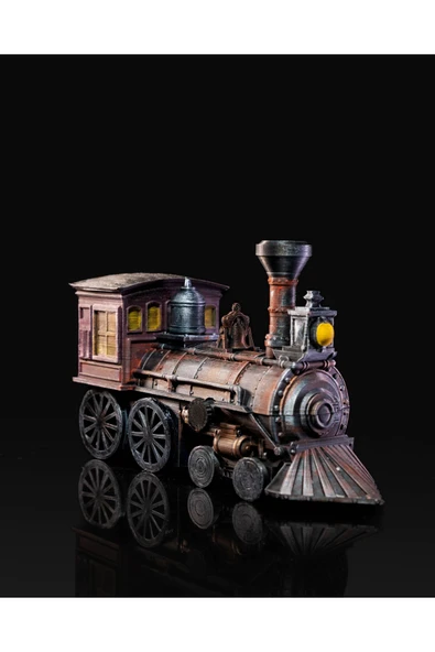 TuransoyCraft Western Lokomotif Tren Hareketli Oyuncak - Kovboy Lokomotif Tren Hareketli Oyuncak 20CM ürün görseli 1