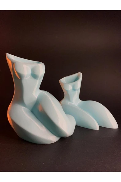 TuransoyCraft Kadın Vücudu Vazo Modern Soyut Vazo Kadın Vücut İskandinav Vazo Minimal İskandinav Obje 2li Vazo ürün görseli 1