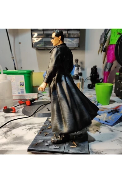 TuransoyCraft The Matrix Neo Boyalı Figür 25 cm Dev Boy - Resim 3