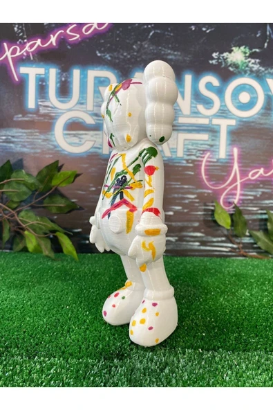 TuransoyCraft Kaws Thinking Boyalı Figür 23 CM BOY - Resim 5