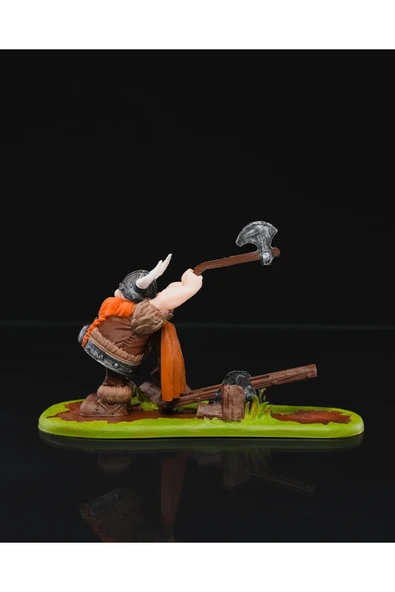 TuransoyCraft İskandinav Balta Atan Viking Cüce Hareketli Oyuncak ürün görseli 1