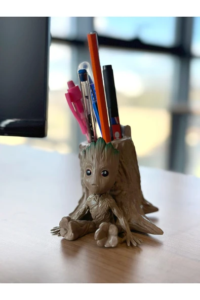 worksofart3D Groot Baskılı Hologram Kalemlik Makyaj Çantası - Resim 3