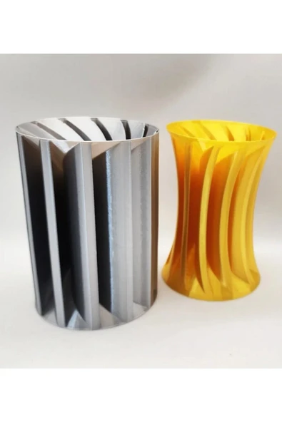 TuransoyCraft Shutter Dekoratif Modern Vazo 2'li Set (PLASTİKTİR 15 CM YÜKSEKLİK) ürün görseli 1