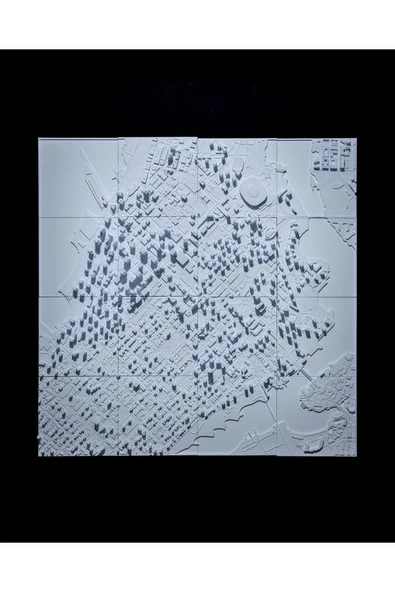 TuransoyCraft Vancouver Üç Boyutlu Şehir Silüeti Dekoratif Minimalist Duvar Tablosu Vancouver Tablo 15CM ürün görseli 1