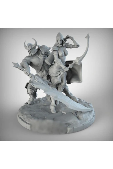 TuransoyCraft Tryndamere & Ashe Şampiyon Büyük Boy Biblo ürün görseli 1