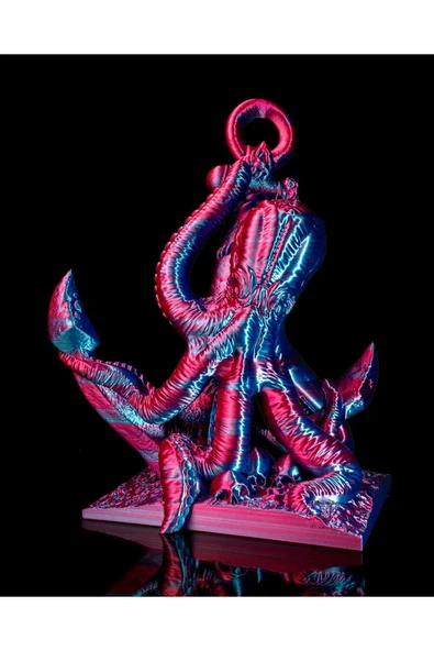 TuransoyCraft Demir Atan Kraken Obje Ahtapot Masaüstü Dekoratif Obje Büyük Boy 25CM ürün görseli 1