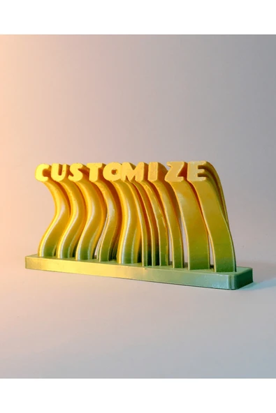 TuransoyCraft Kişiye Özel 3 Boyutlu Dekoratif Yazdı Dekoru 3D Yazı Masaüstü Dekoratif Obje ürün görseli 1