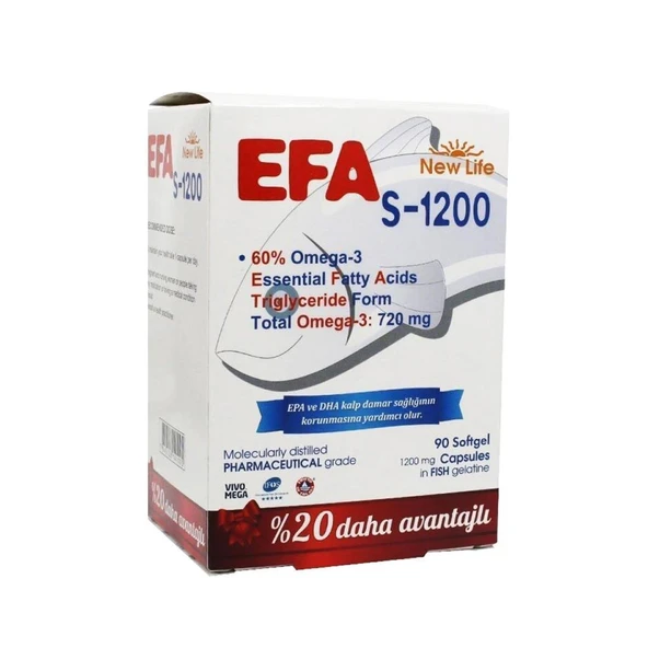 NewLife Efa S-1200 90 Yumuşak Kapsül - SKT: 12/2027 ürün görseli 1