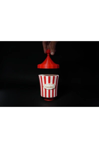 TuransoyCraft Sirk Kapaklı Patlamış Mısır Kovası Popcorn Kutusu Atıştırmalık Kovası ürün görseli 1