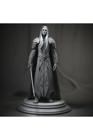 TuransoyCraft Kral Thranduil Elf Kralı Hobbit Yüzüklerin Efendisi Lotr 25 Cm Gümüş Renk (dev Boy) ürün görseli 1