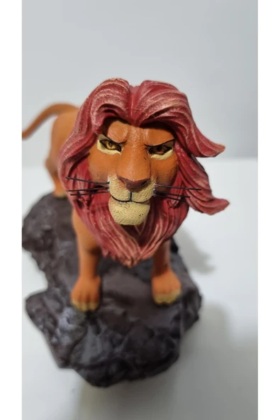 Plasteel Simba / Mufasa / Aslan Kral / Figür - Resim 6