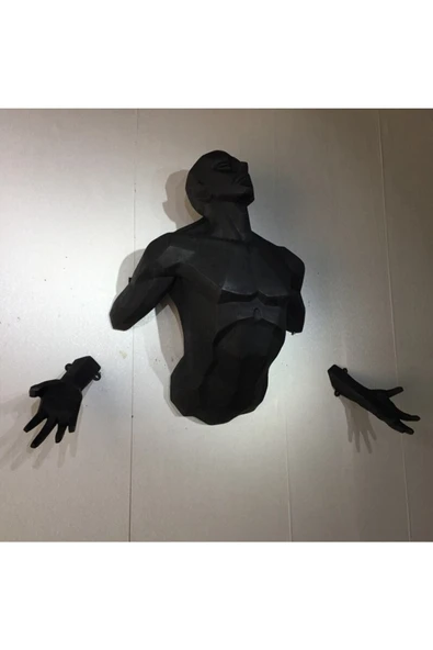 TuransoyCraft Modern Adam Duvar Dekoru Sculpture Angel Man Wall (giga Dev Boy) ürün görseli 1