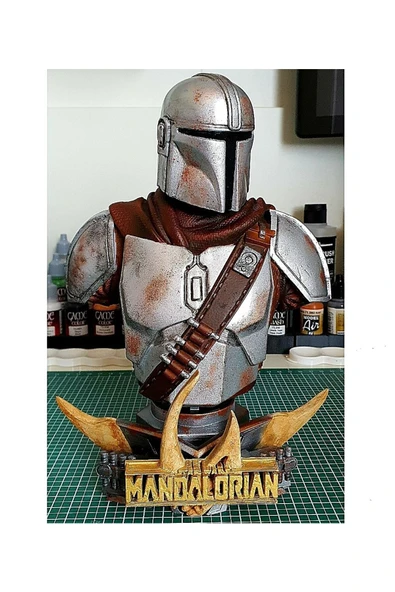 TuransoyCraft The Mandalorian Cool Pose Boyalı Büst 12 Cm ürün görseli 1
