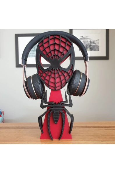 TuransoyCraft Örümcek Adam Temalı Kulaklık Standı | Dekoratif & Fonksiyonel 3D Tasarım” ürün görseli 1