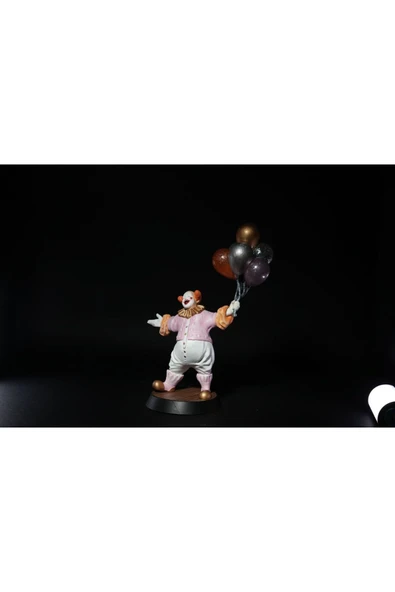TuransoyCraft Balonlu Palyaço Boyalı Figür 15 CM ürün görseli 1
